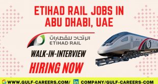 Etihad Rail Jobs in Abu Dhabi