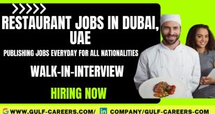 Restaurant Jobs In Dubai