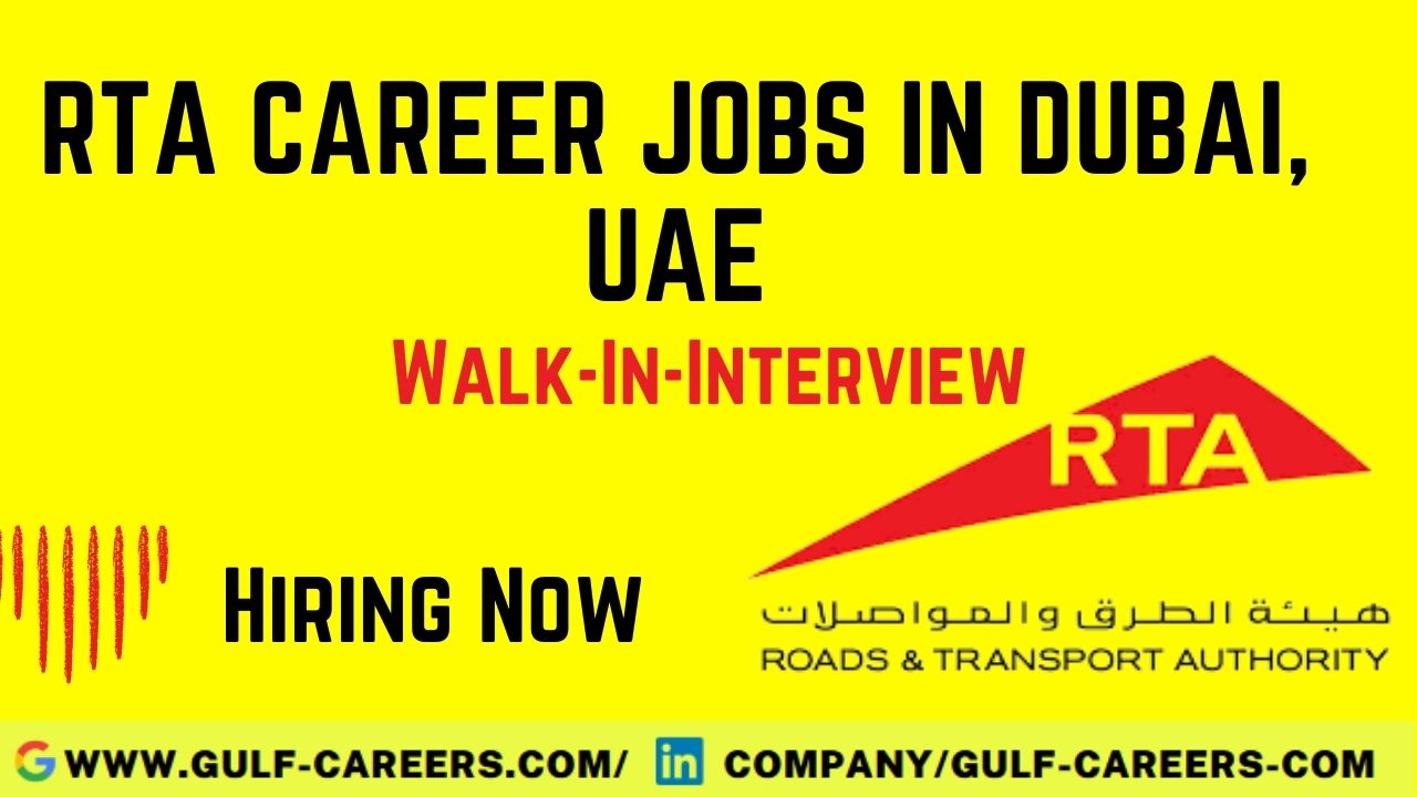 RTA Career Jobs In Dubai