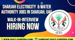 SEWA Career Jobs in Sharjah