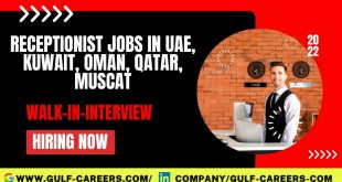Receptionist jobs in Dubai