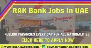 RAK Bank Career Jobs In UAE