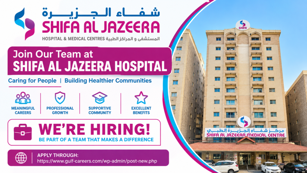 Shifa Al Jazeera Medical Centre Careers 2026